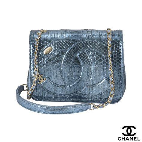 chanel python bag blue|python Chanel handbags sale.